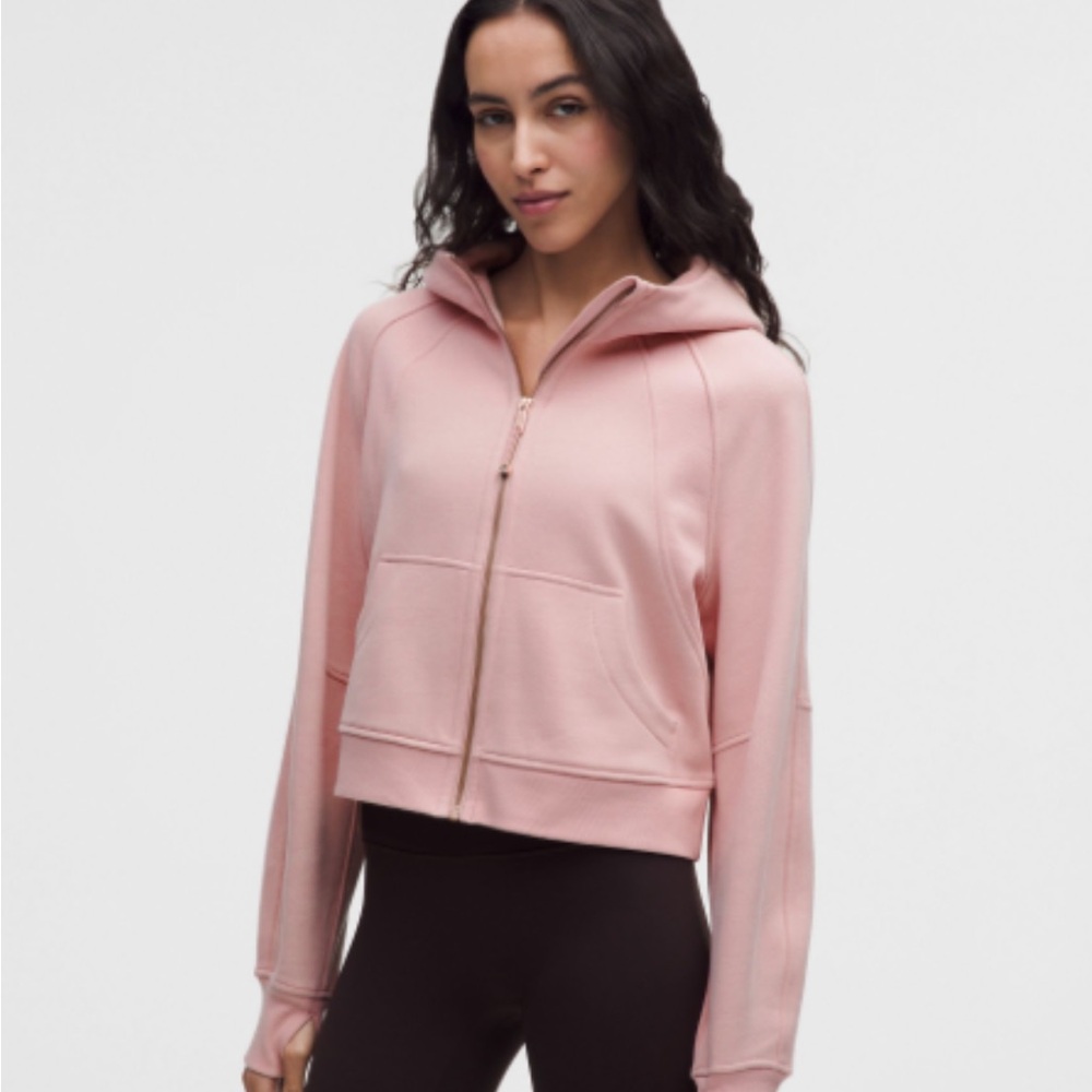 LULULEMON SCUBA OVERSIZED HOODIE FULL ZIP PINK HAZE SIZE XS/S